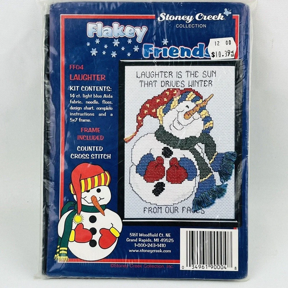 Stoney Creek FF04 Laughter Is The Sun Snowman Counted Cross Stitch Kit